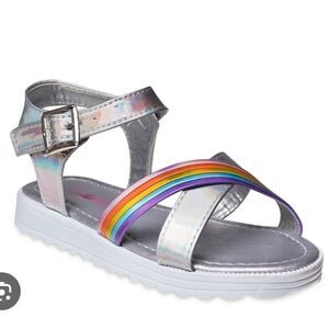 Josmo 4 silver metallic rainbow sandal